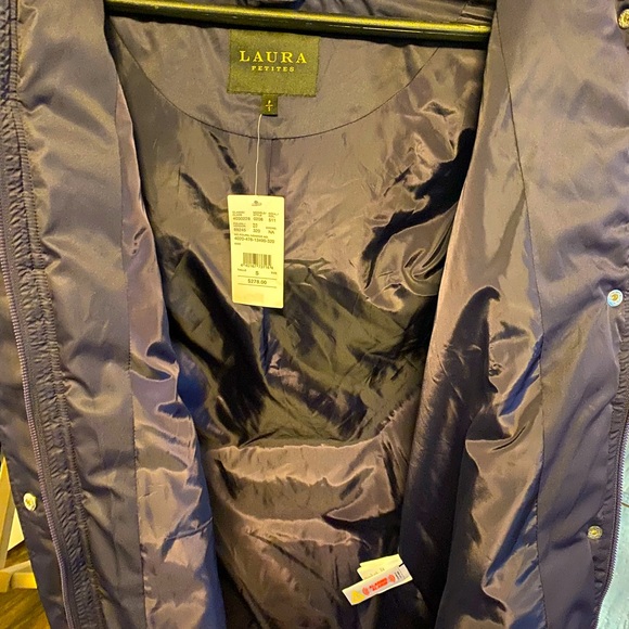 Brand new Beautiful deep purple fur trimmed hood winter coat - Picture 3 of 3